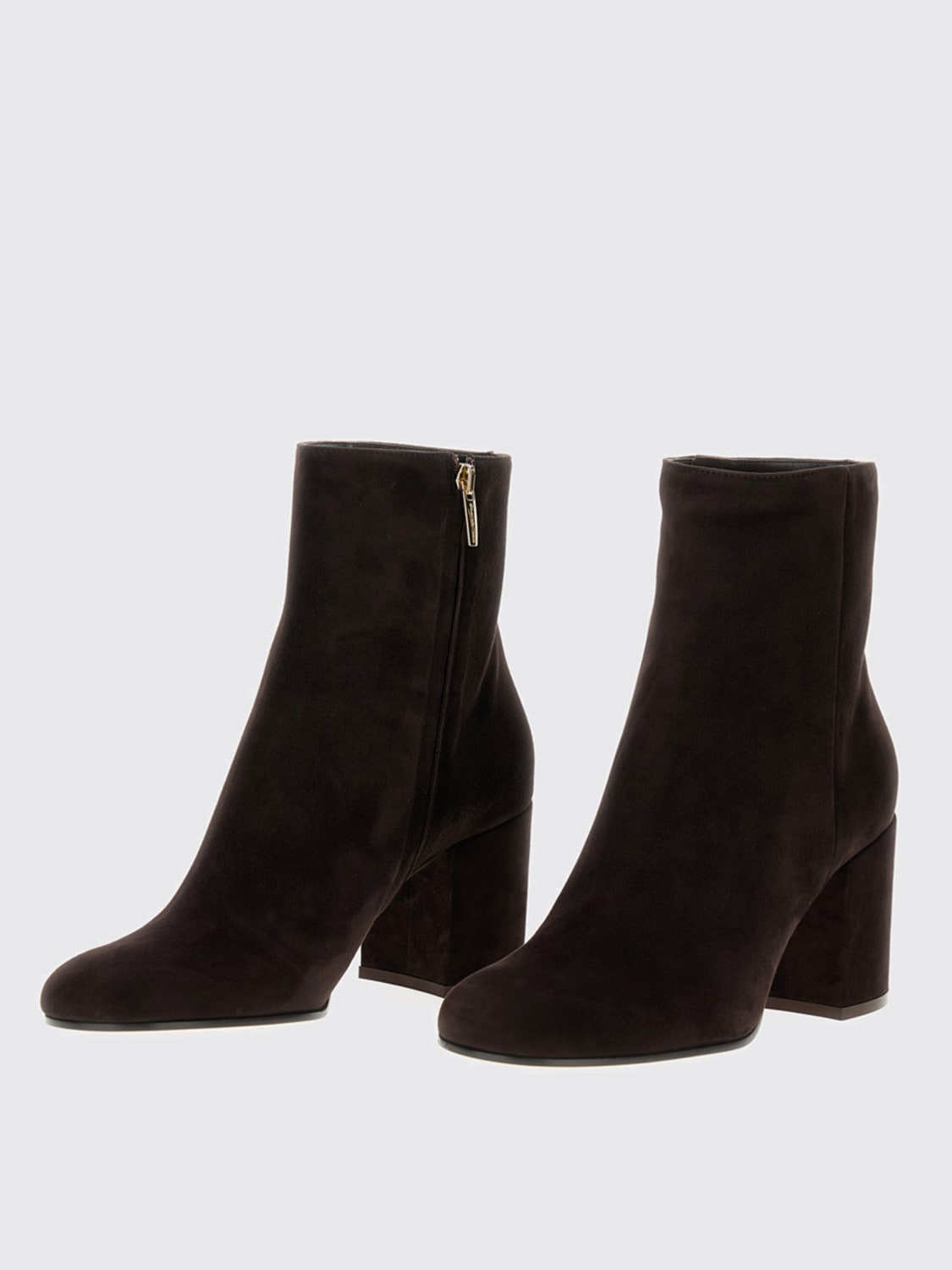 GIANVITO ROSSI BOTTES: Bottines plates femme Gianvito Rossi, Marron - Img 2