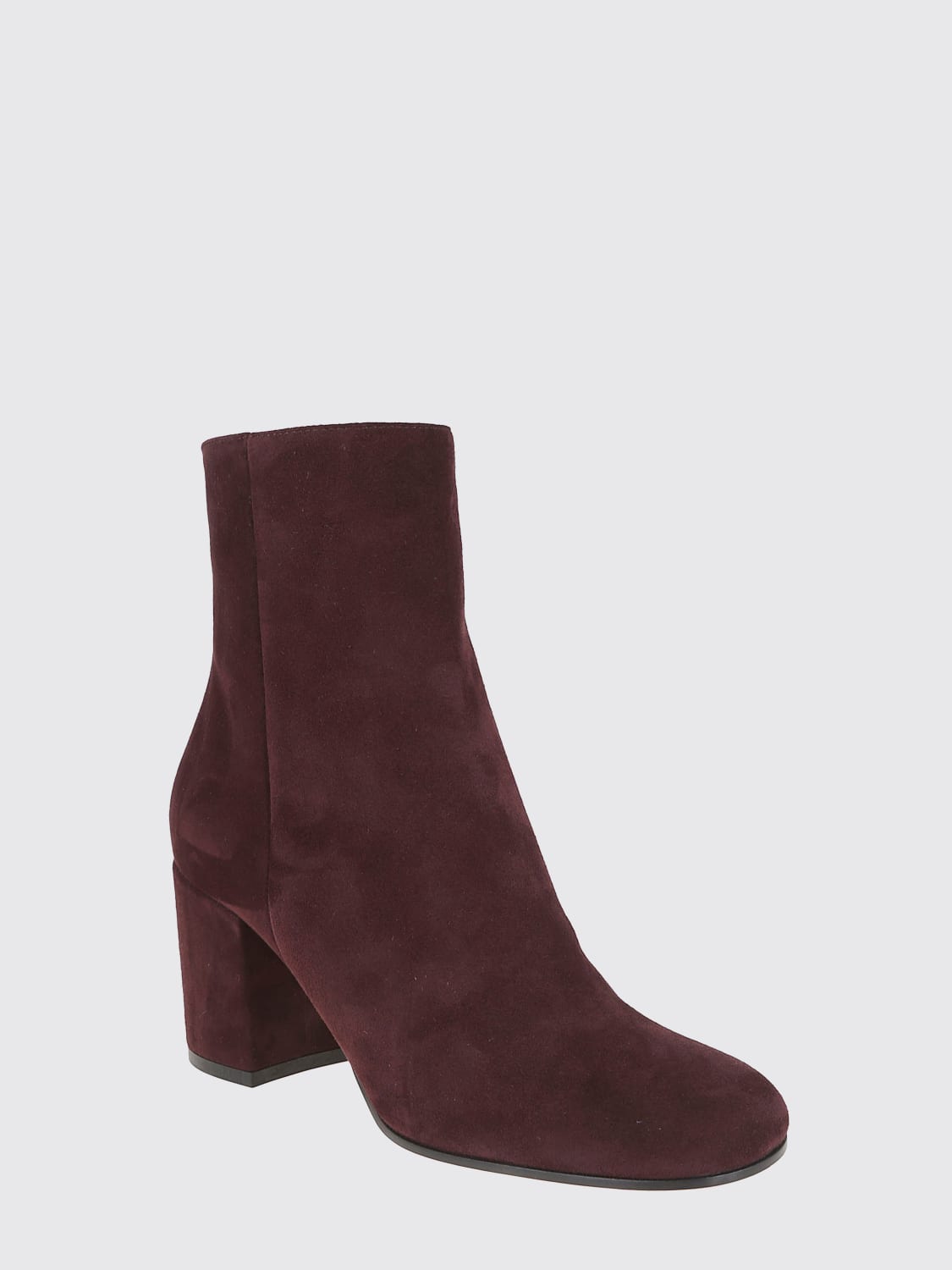 GIANVITO ROSSI BOTTES: Bottines plates femme Gianvito Rossi, Bordeaux - Img 2