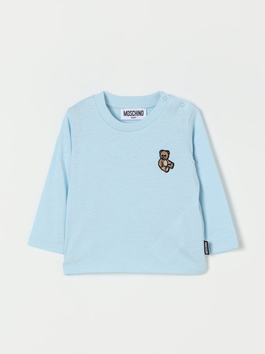 MOSCHINO T-SHIRT: T-shirt kids Moschino, Sky Blue - Img 1