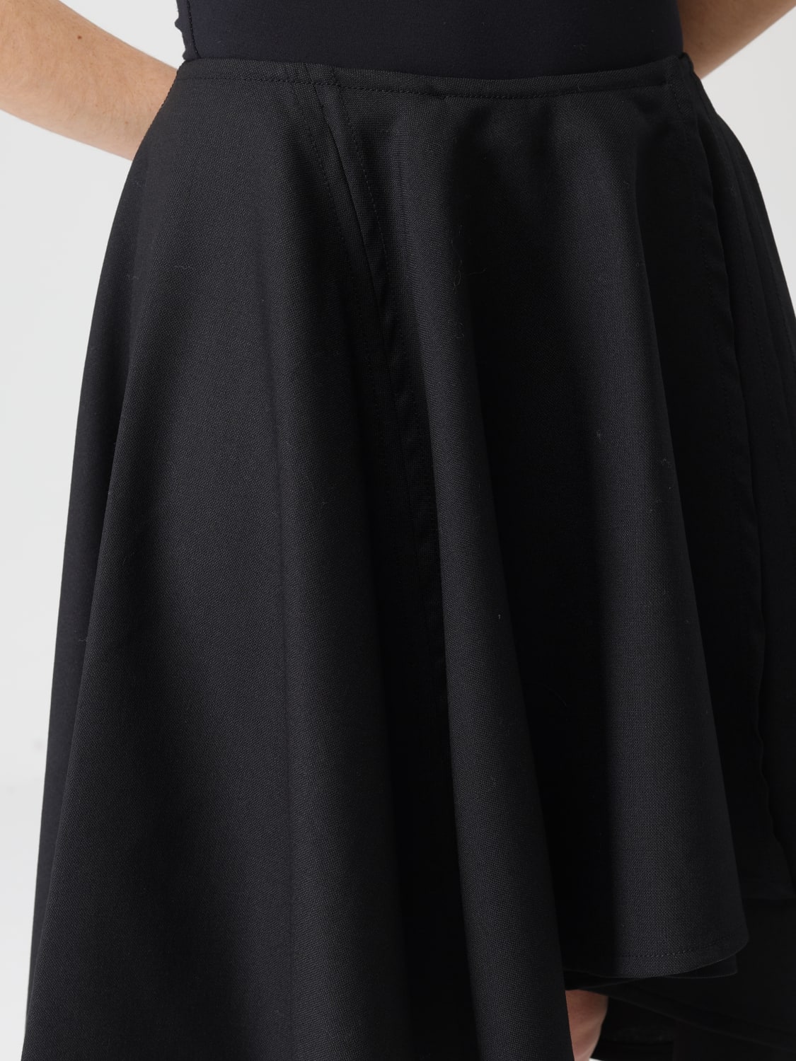 BITE STUDIOS GONNA: Gonna asimmetrica Bite Studios in lana responsabile , Nero - Img 3