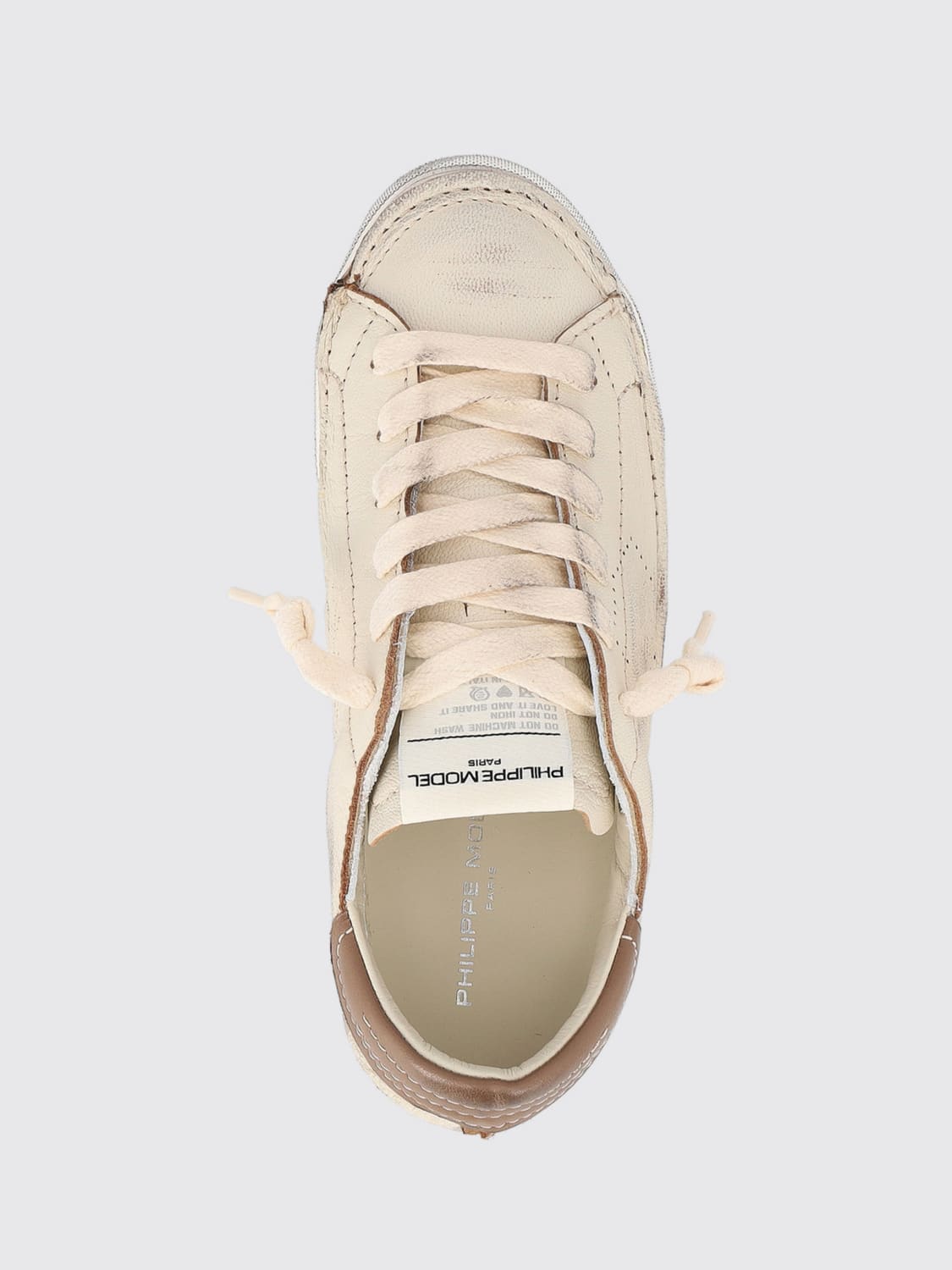 PHILIPPE MODEL BASKETS: Baskets femme Philippe Model, Beige - Img 4