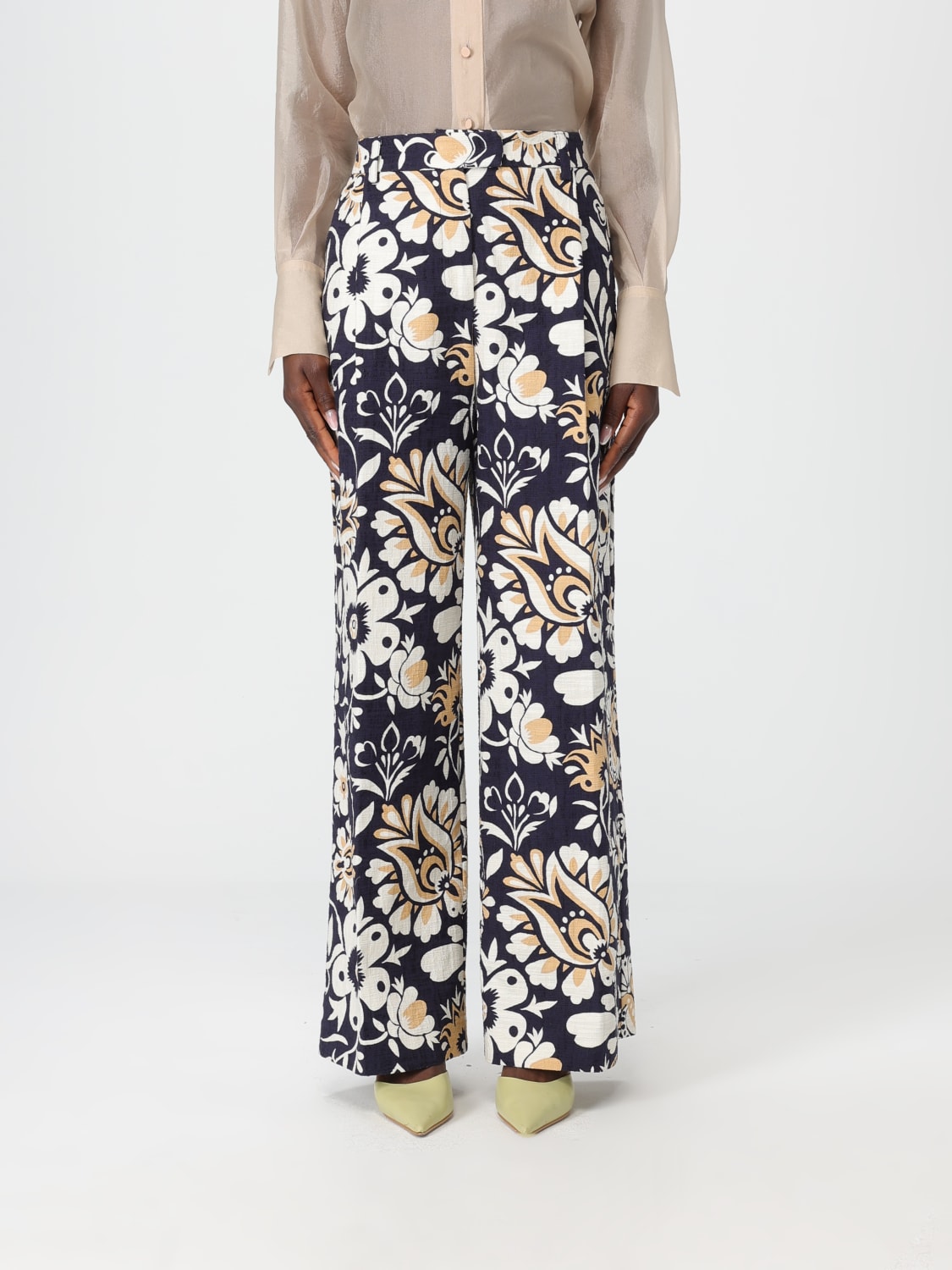 LA DOUBLEJ 裤子: 裤子 女士 La Doublej, 印花/多色 - Img 1