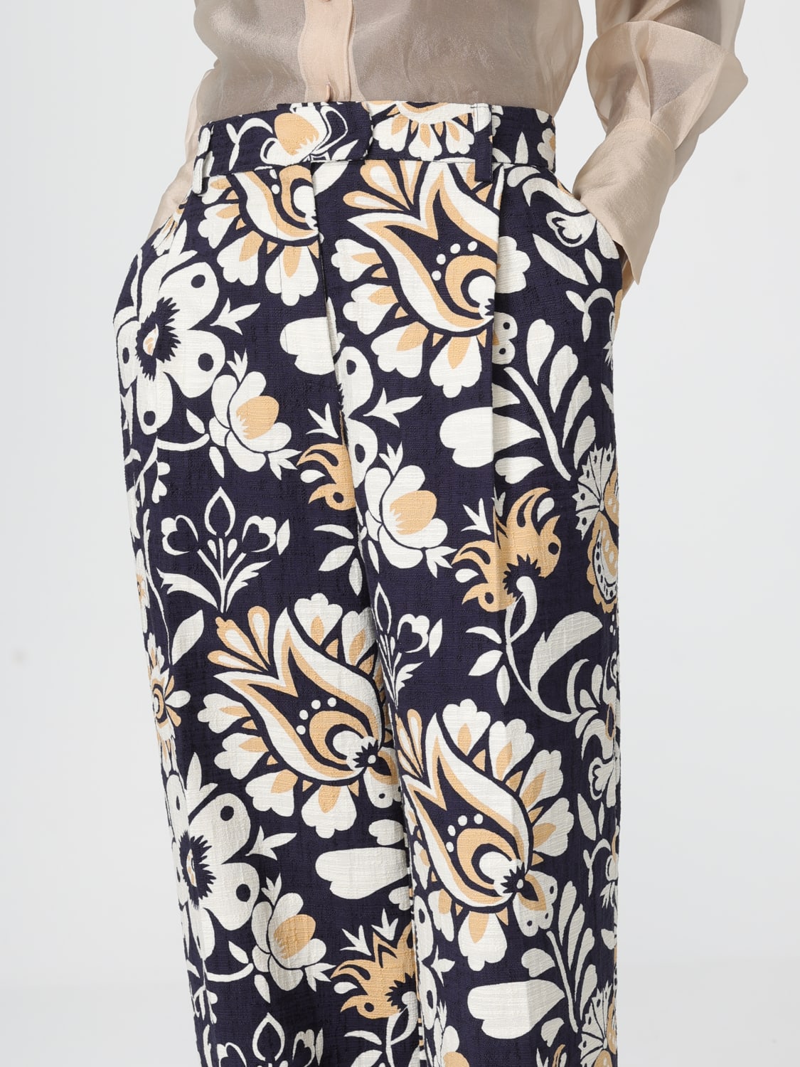 LA DOUBLEJ 裤子: 裤子 女士 La Doublej, 印花/多色 - Img 3