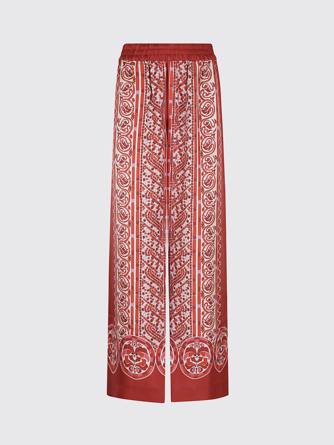 LA DOUBLEJ PANTALONI: Pantalone in seta con stampa La Doublej, Fantasia - Img 1