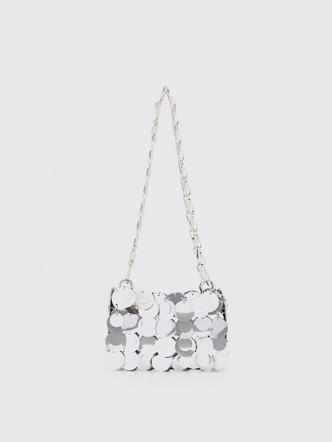 RABANNE MINI BAG: Shoulder bag woman Rabanne, Silver - Img 1