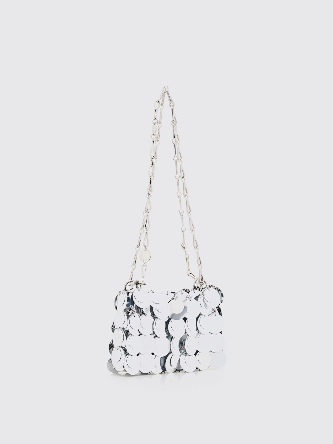 RABANNE MINI BAG: Shoulder bag woman Rabanne, Silver - Img 3