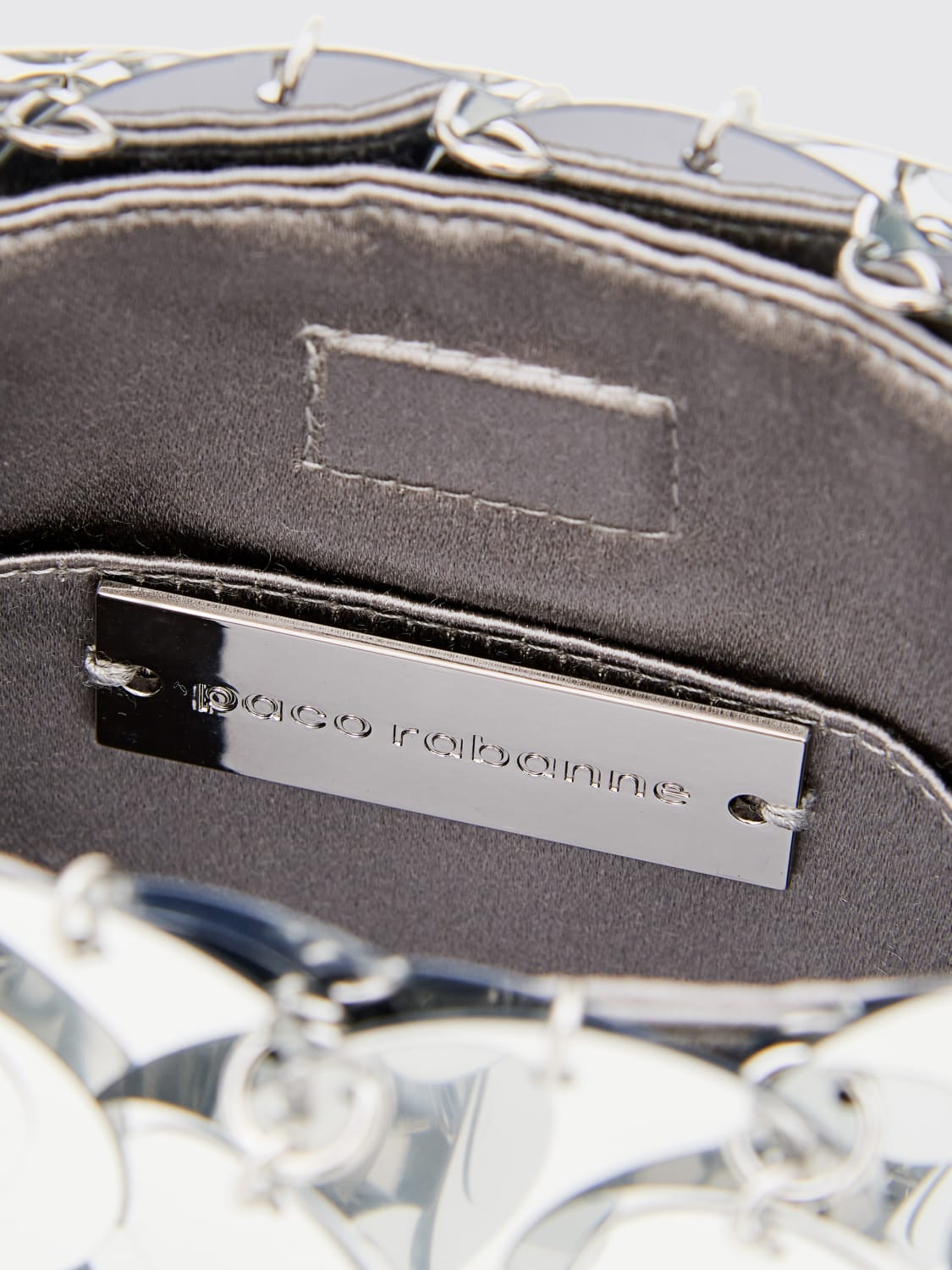 RABANNE MINI BAG: Shoulder bag woman Rabanne, Silver - Img 4