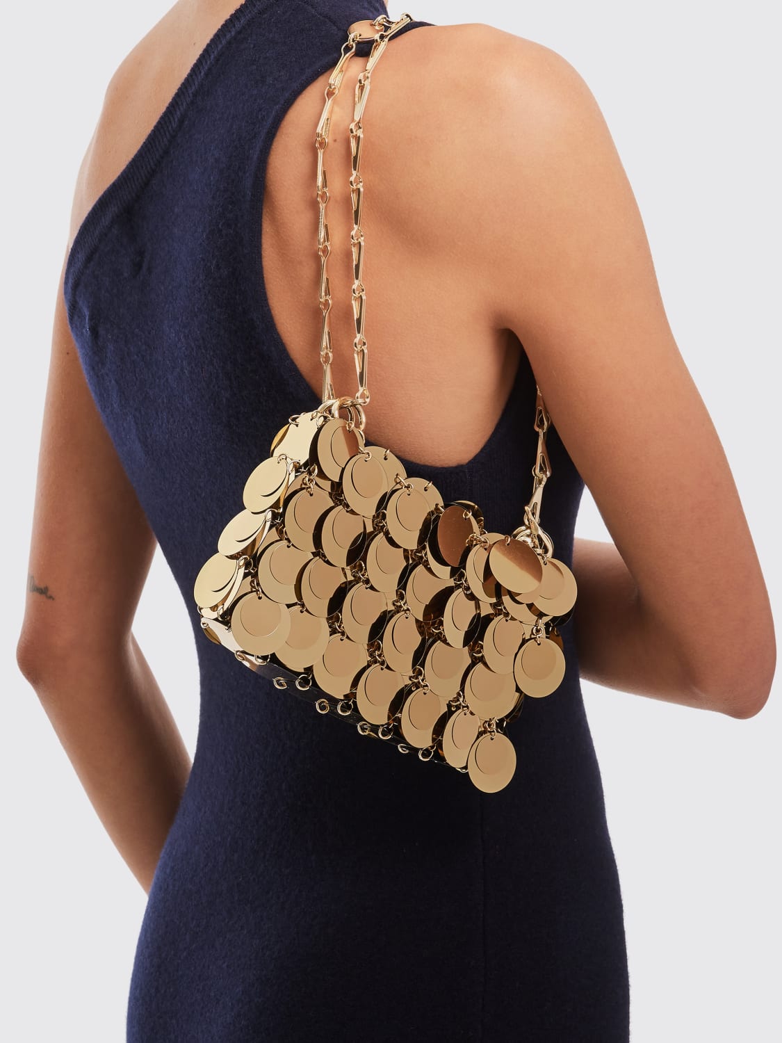 RABANNE SHOULDER BAG: Shoulder bag woman Rabanne, Gold - Img 2