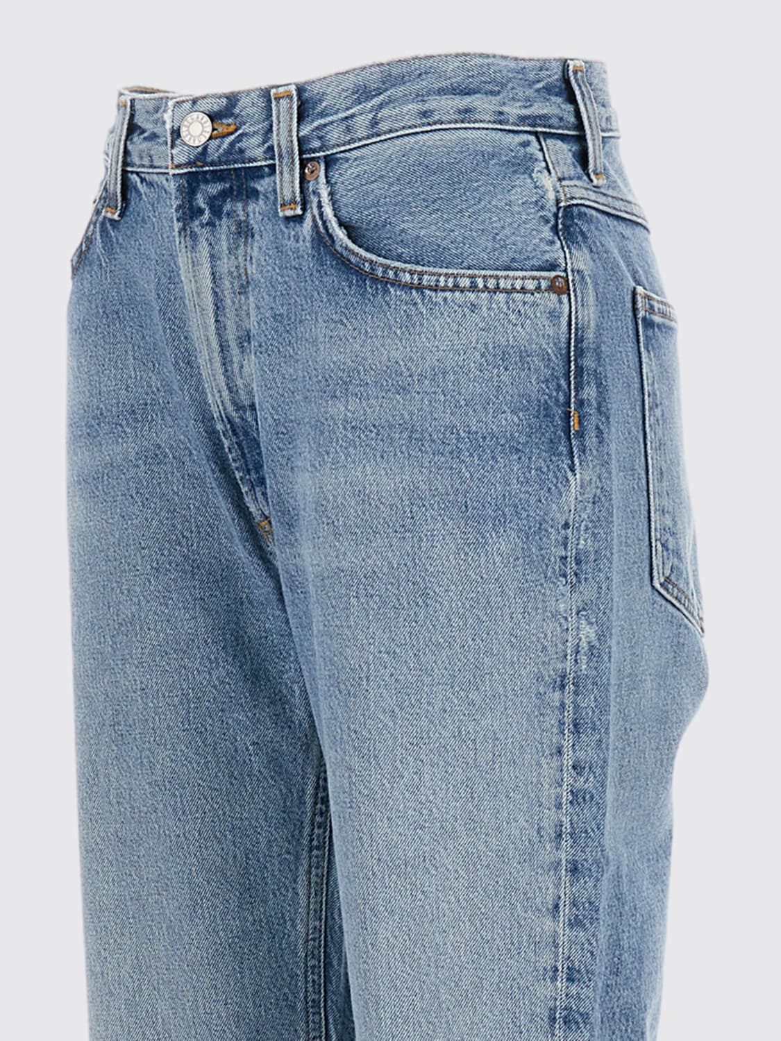 AGOLDE JEANS: Jeans Leena flred Agolde in denim , Azzurro - Img 3