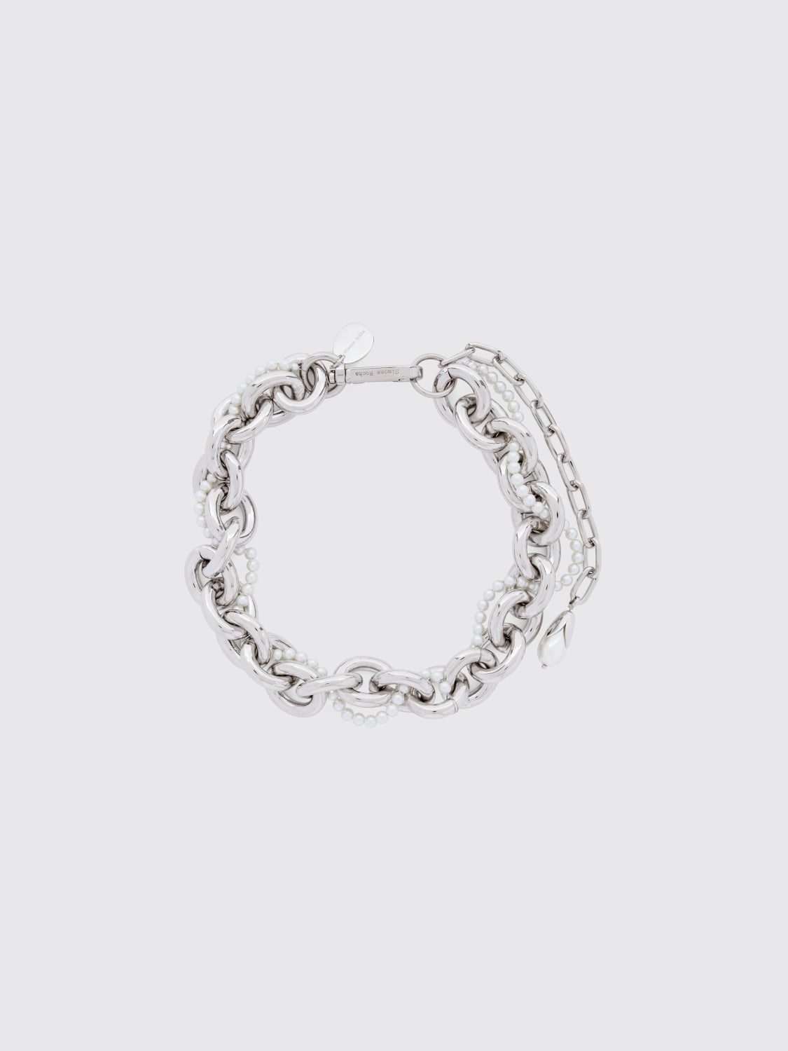 SIMONE ROCHA GIOIELLO: Bracciale Simone Rocha in ottone con perle sintetiche , Bianco - Img 1