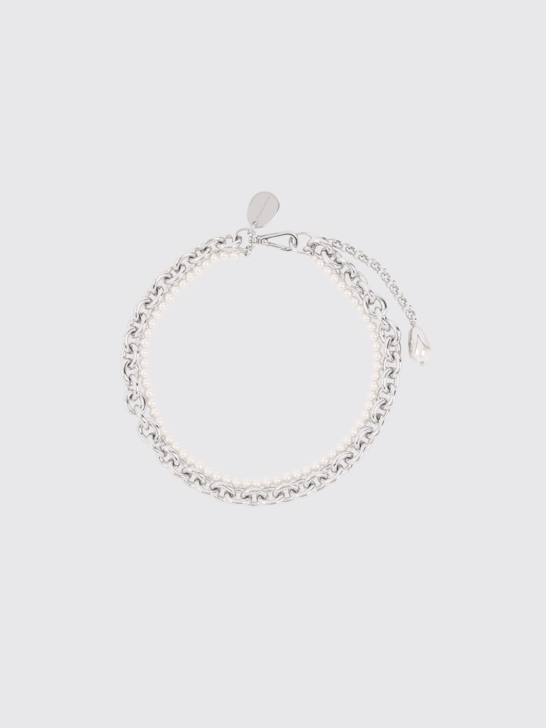 SIMONE ROCHA GIOIELLO: Choker Simone Rocha in ottone con perle sintetiche , Bianco - Img 1