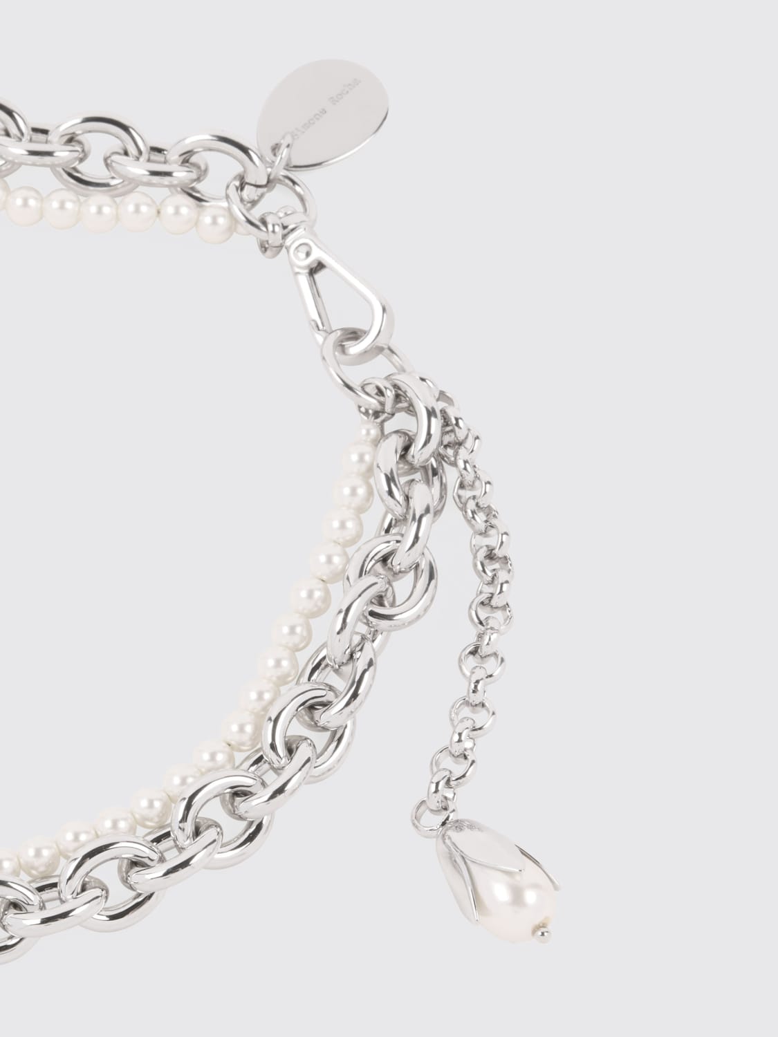 SIMONE ROCHA GIOIELLO: Choker Simone Rocha in ottone con perle sintetiche , Bianco - Img 2