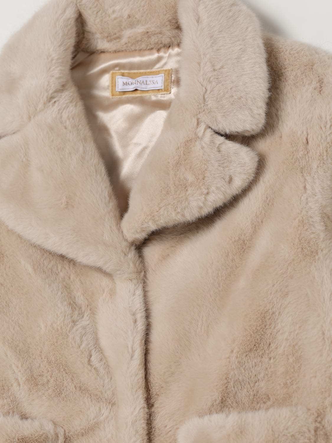 MONNALISA COAT: Coat kids Monnalisa, Beige - Img 3