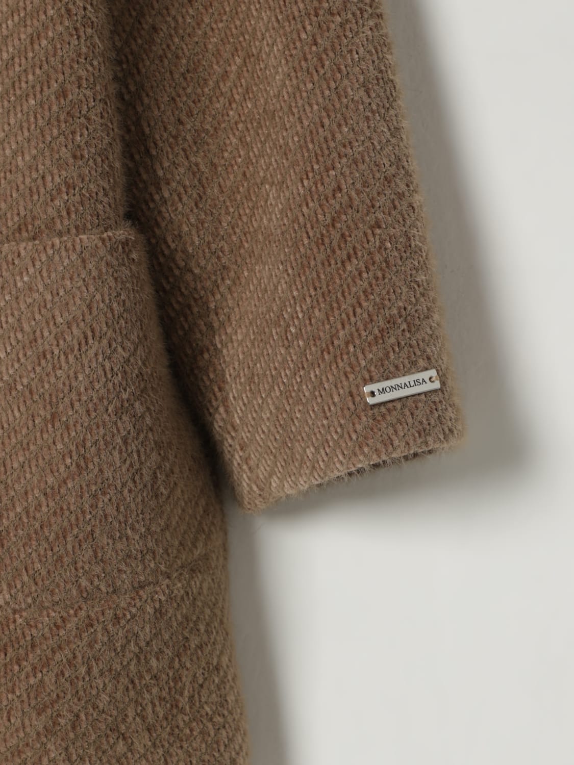 MONNALISA COAT: Coat kids Monnalisa, Dove Grey - Img 3