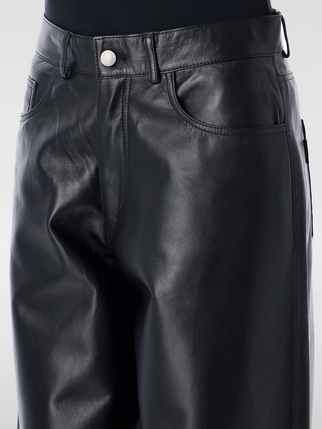 HAIKURE PANTALONI: Pantalone Haikure in pelle , Nero - Img 3