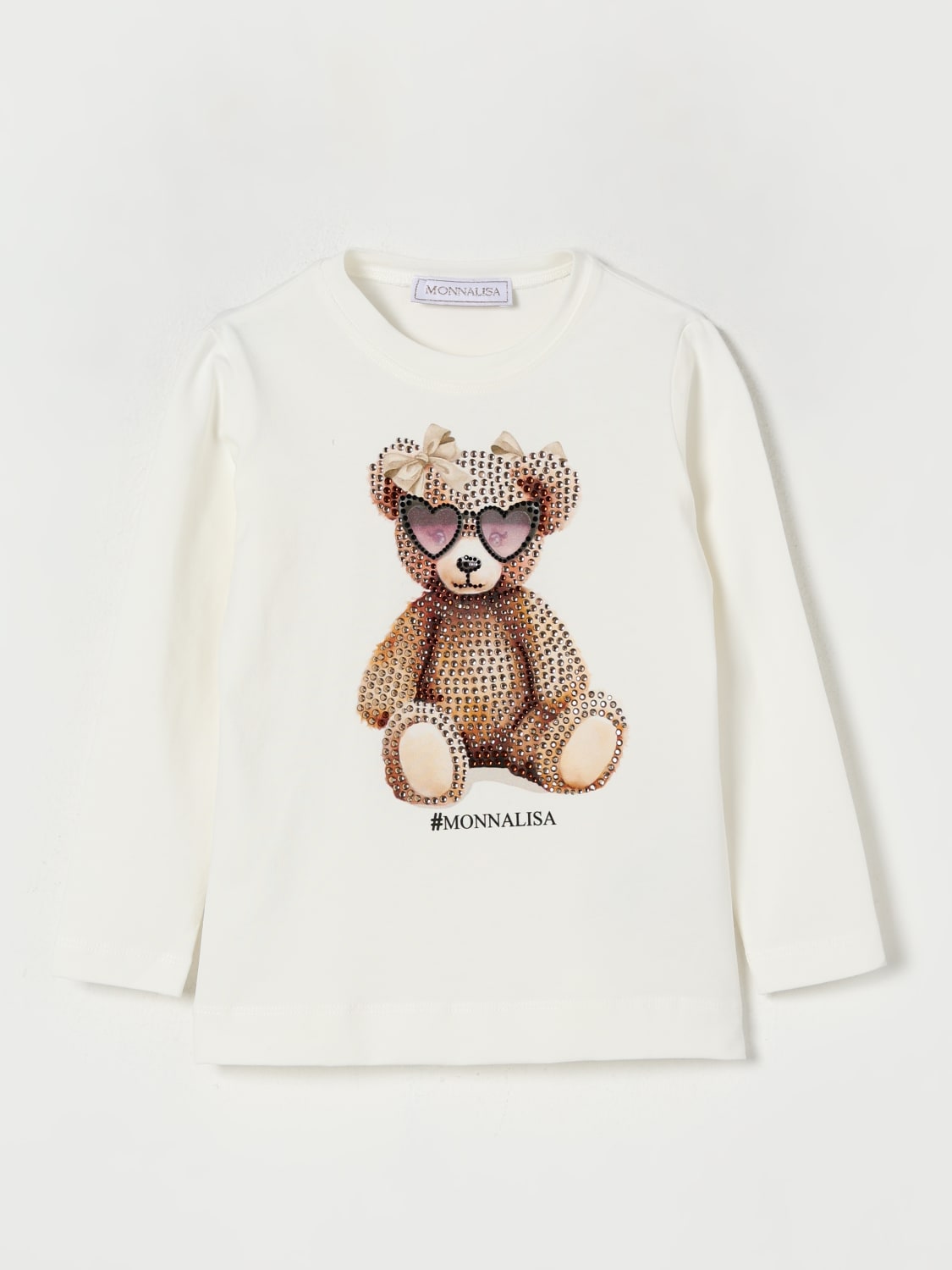 MONNALISA T-SHIRT: T-shirt kinder Monnalisa, Yellow Cream - Img 1