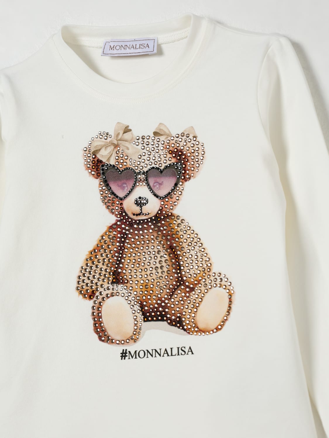 MONNALISA T-SHIRT: T-shirt kinder Monnalisa, Yellow Cream - Img 3