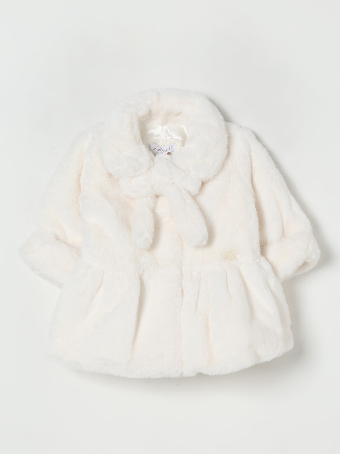 MONNALISA COAT: Coats kids Monnalisa, Yellow Cream - Img 1