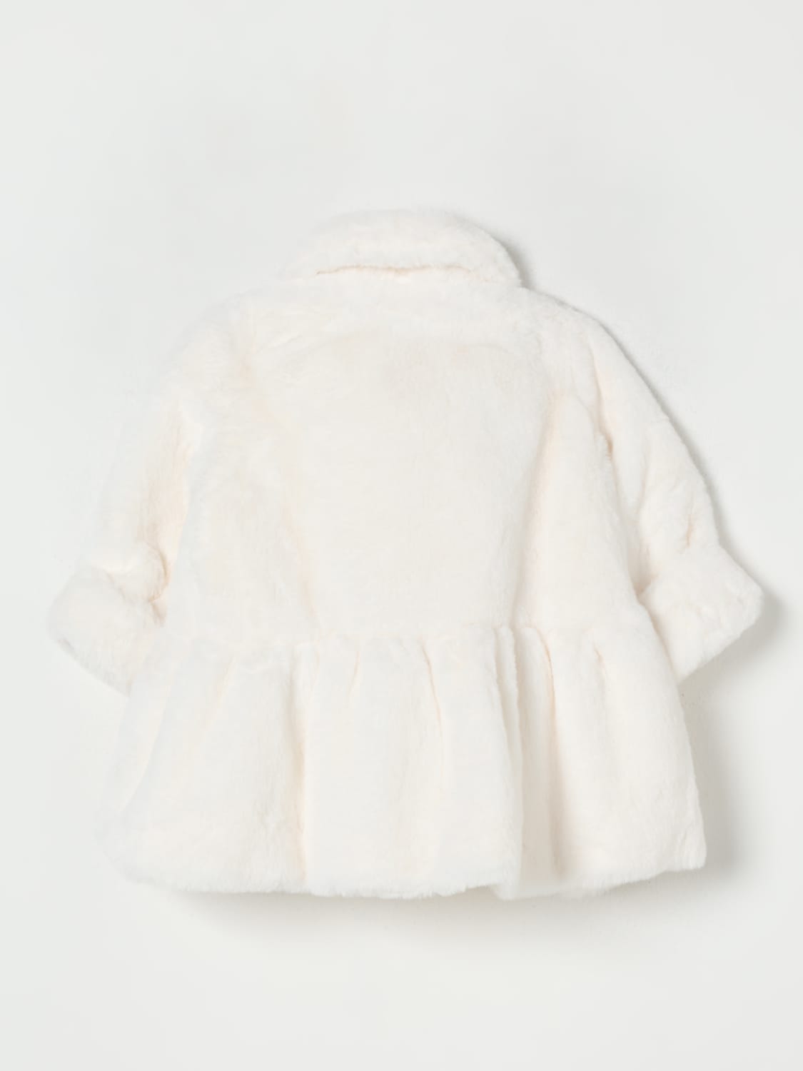 MONNALISA COAT: Coats kids Monnalisa, Yellow Cream - Img 2