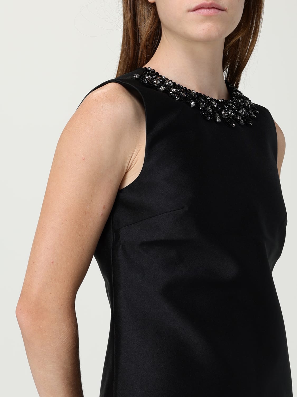 SELF-PORTRAIT ABITO: Abito Self-Portrait in taffetà con strass, Nero - Img 4
