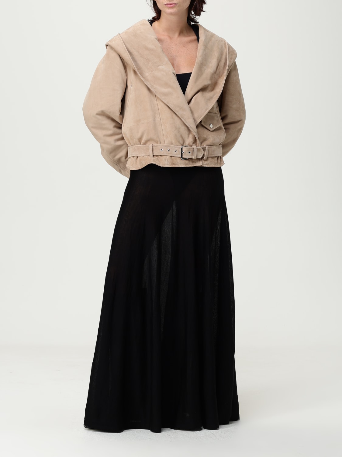 ALAÏA JACKET: Jacket woman AlaÏa, Beige - Img 2