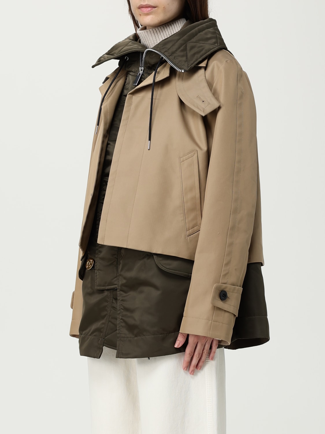 SACAI CHAQUETA: Chaqueta mujer Sacai, Beige - Img 3