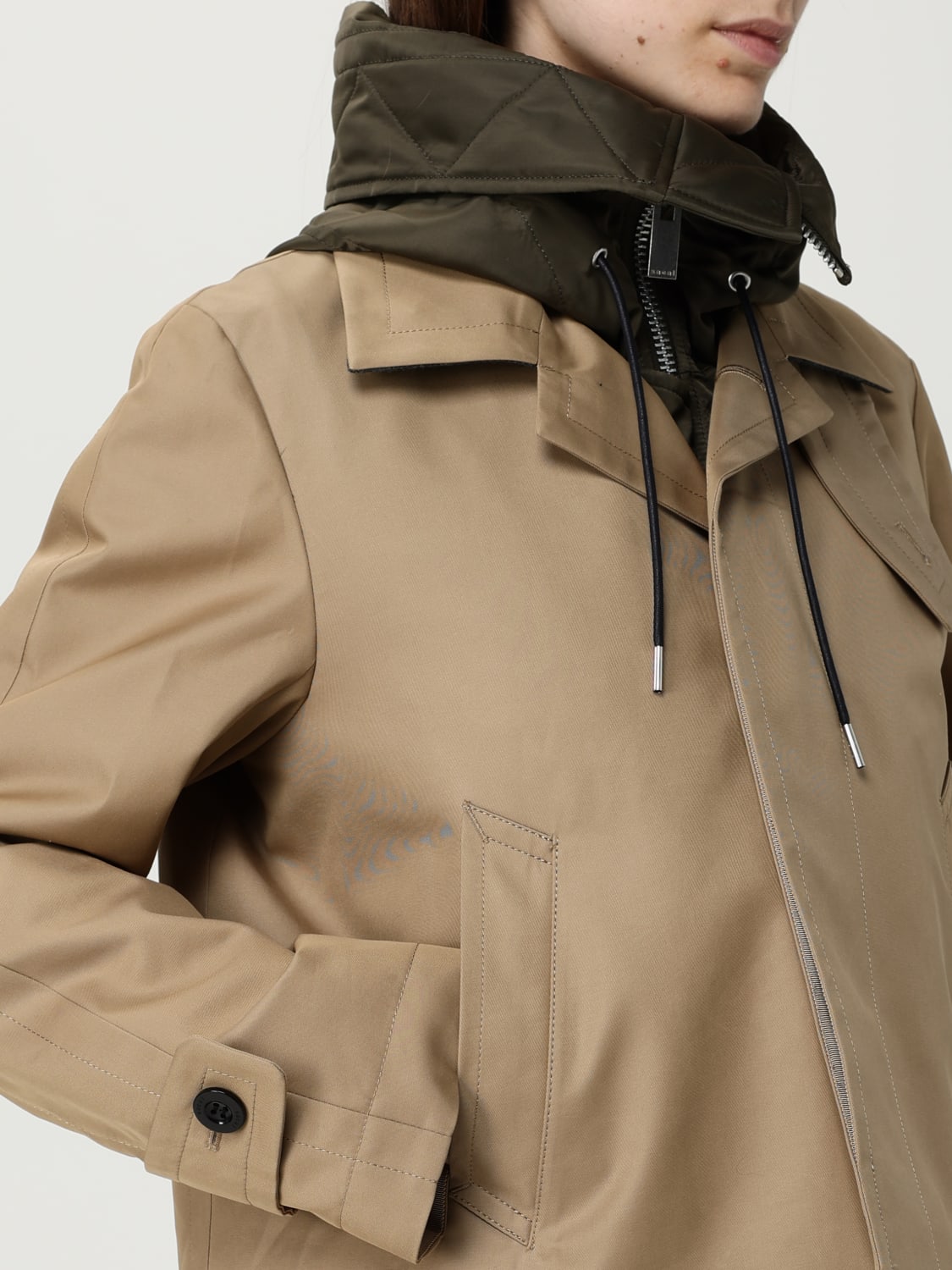 SACAI CHAQUETA: Chaqueta mujer Sacai, Beige - Img 4