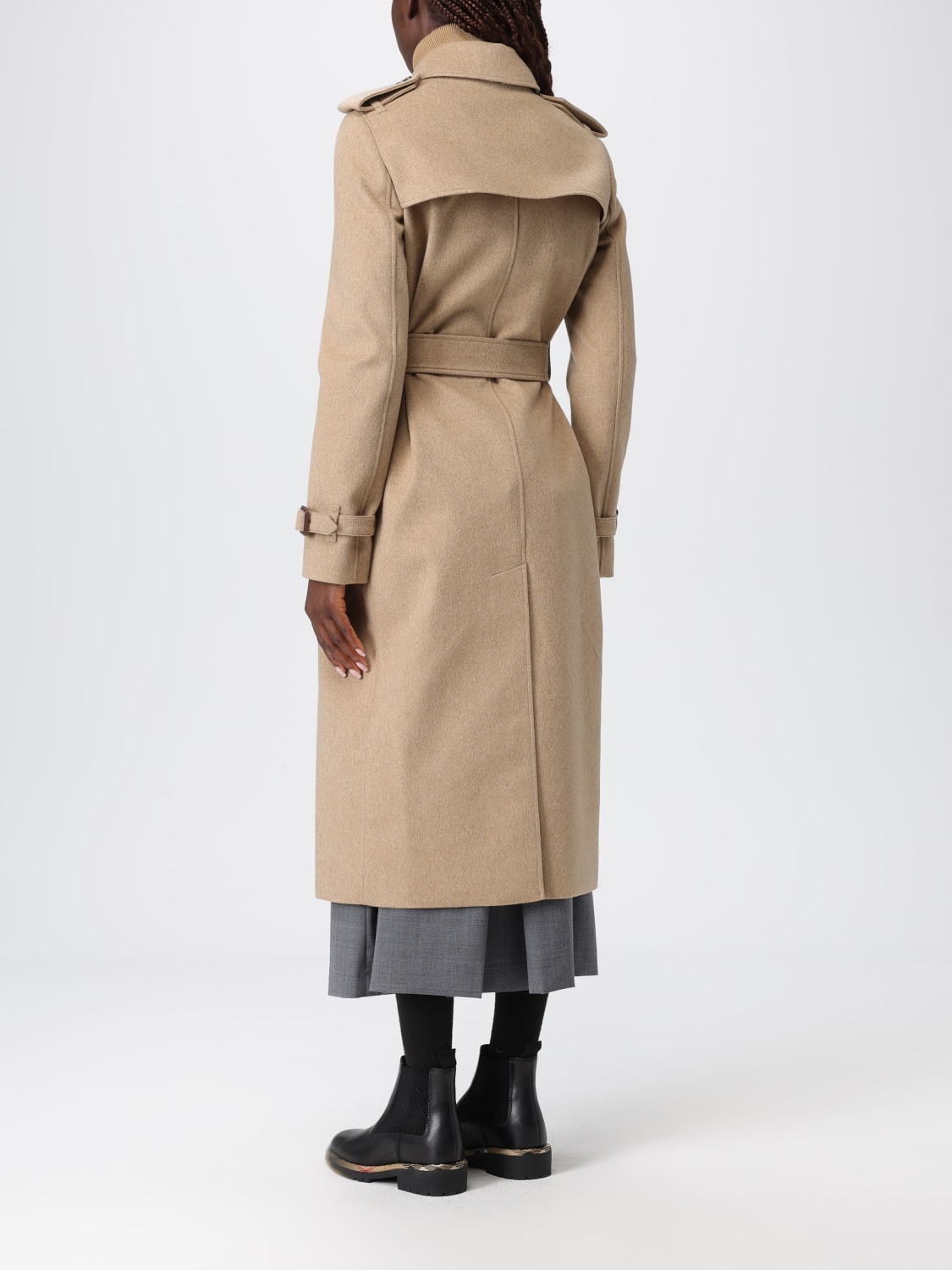 BURBERRY JACKET: Coat woman Burberry, Beige - Img 3