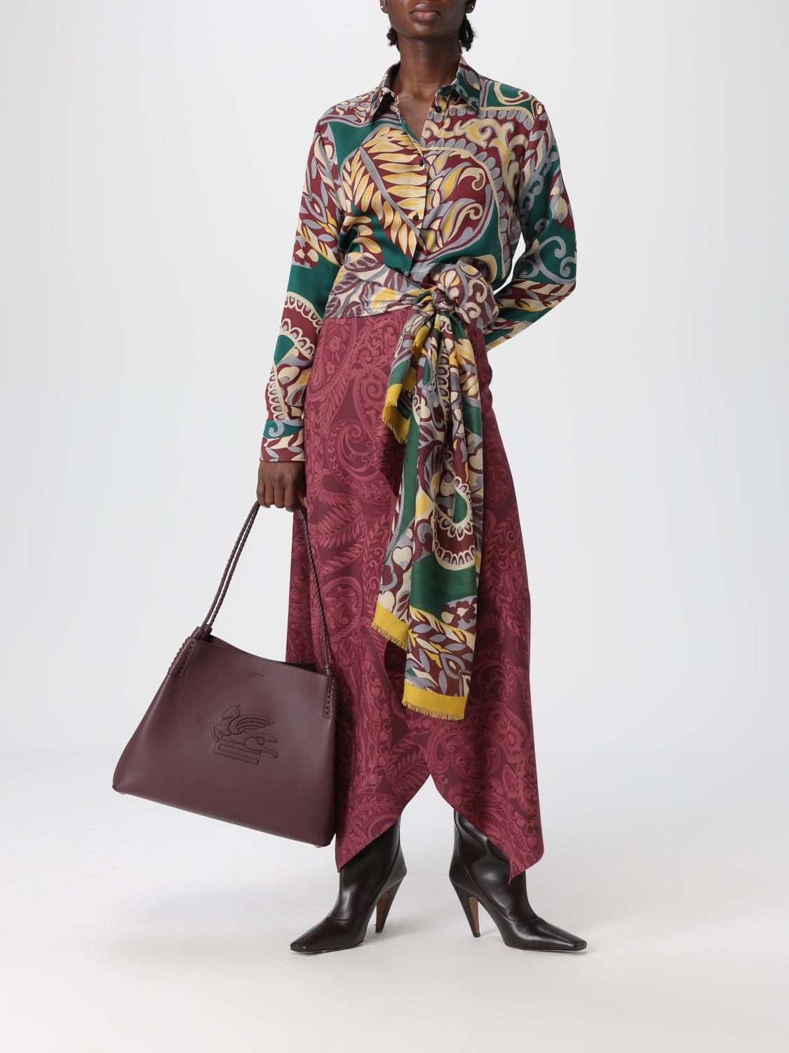 ETRO SHOULDER BAG: Shoulder bag woman Etro, Burgundy - Img 2