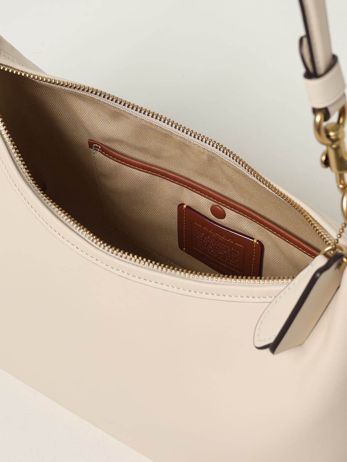 COACH SCHULTERTASCHE: Schultertasche damen Coach, Weiß - Img 4