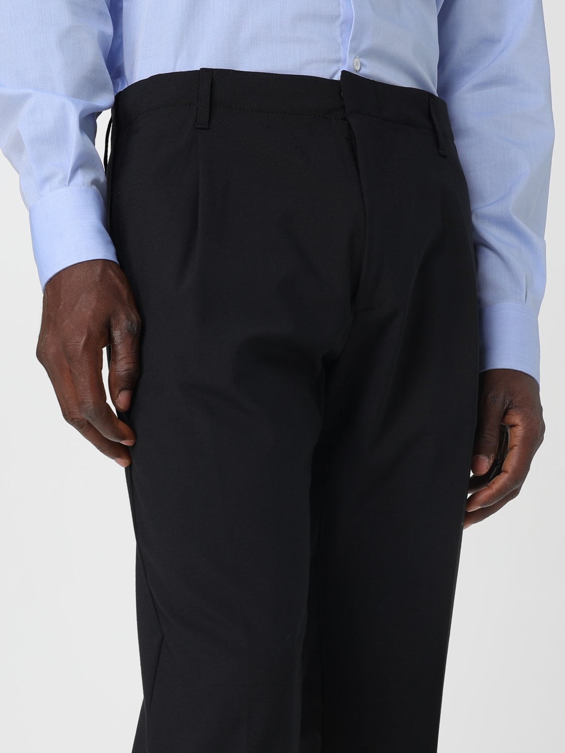 DONDUP PANTALONI: Pantalone slim fit Dondup in lana vergine , Nero - Img 3