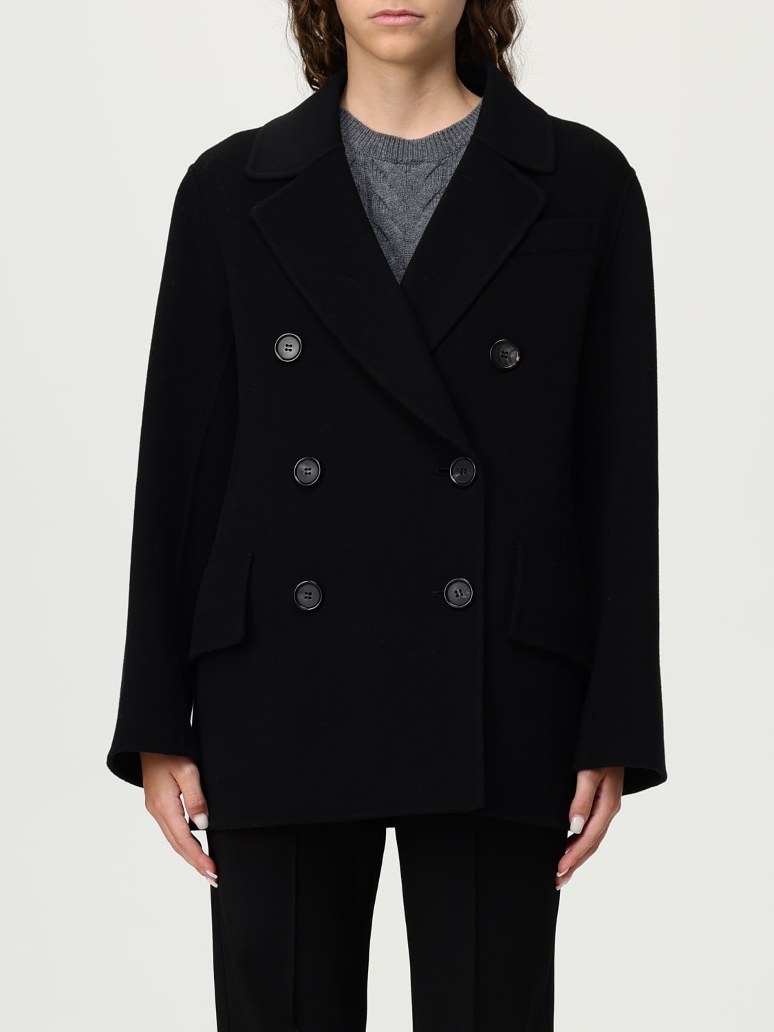 'S MAX MARA ПАЛЬТО: Куртка Женское 's Max Mara, Черный - Img 1