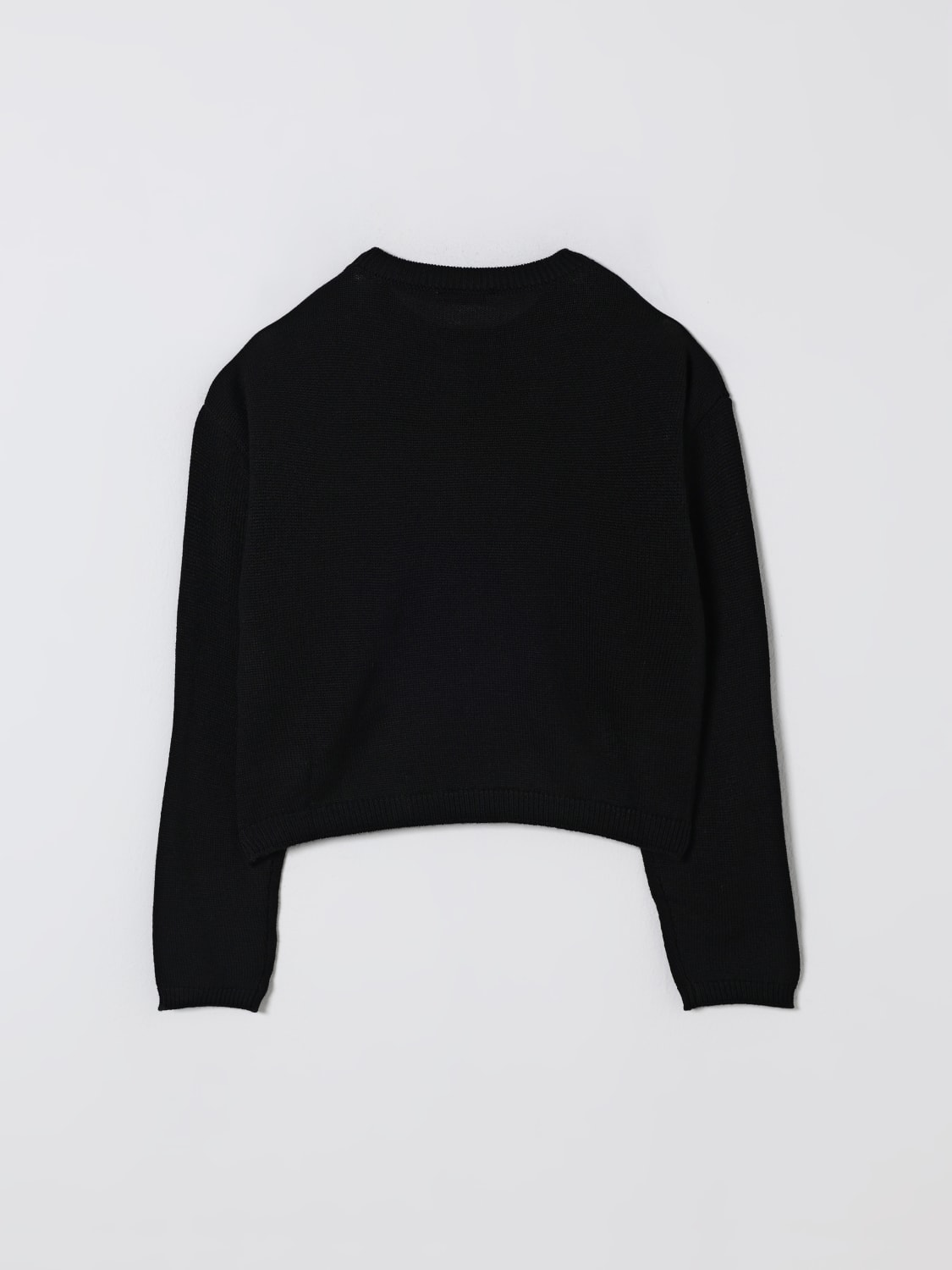 LIU JO MAGLIA: Maglione in misto lana con logo di strass Liu Jo, Nero - Img 2