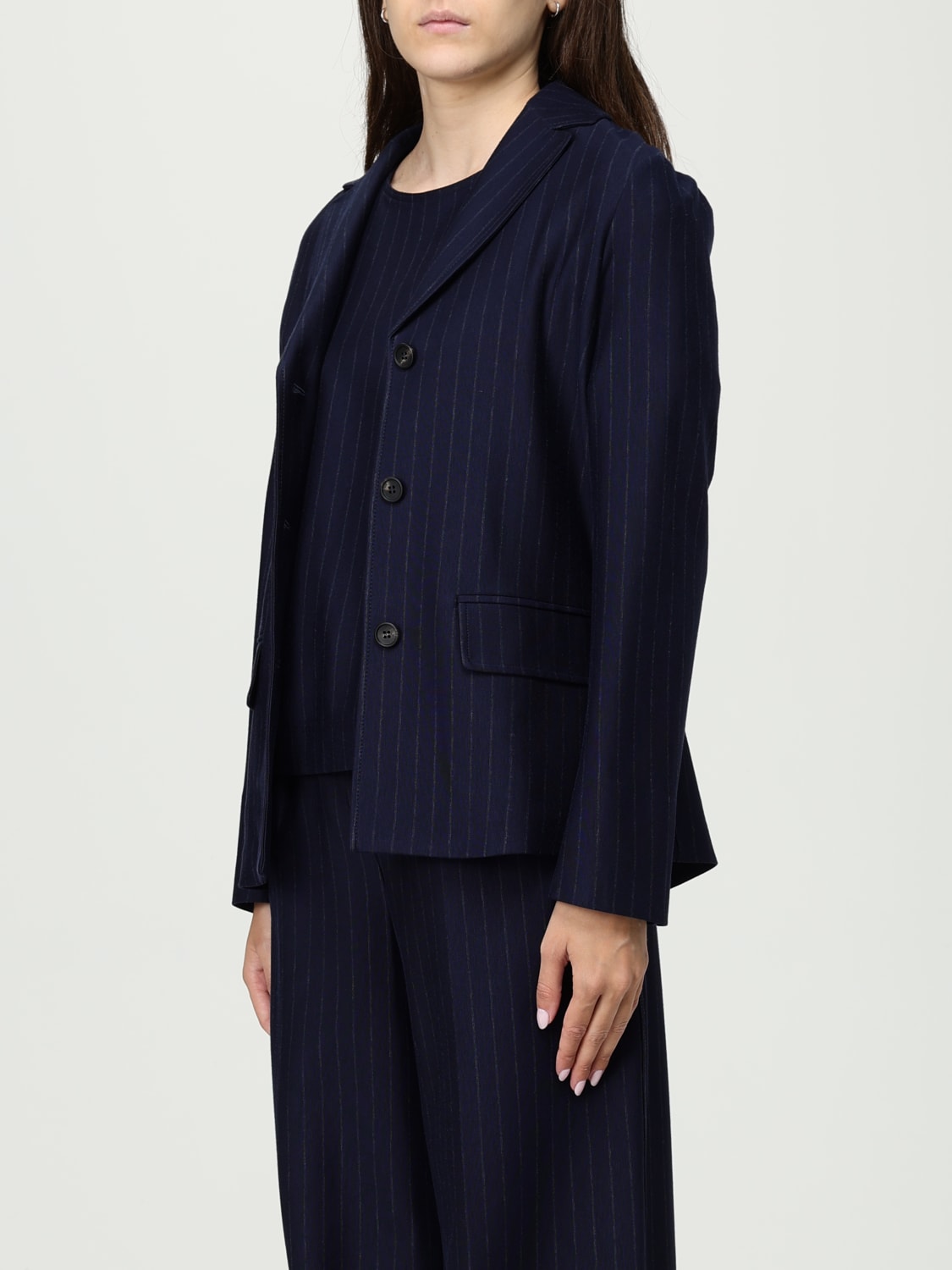 MAX MARA LEISURE JACKET: Blazer woman Max Mara Leisure, Blue - Img 4