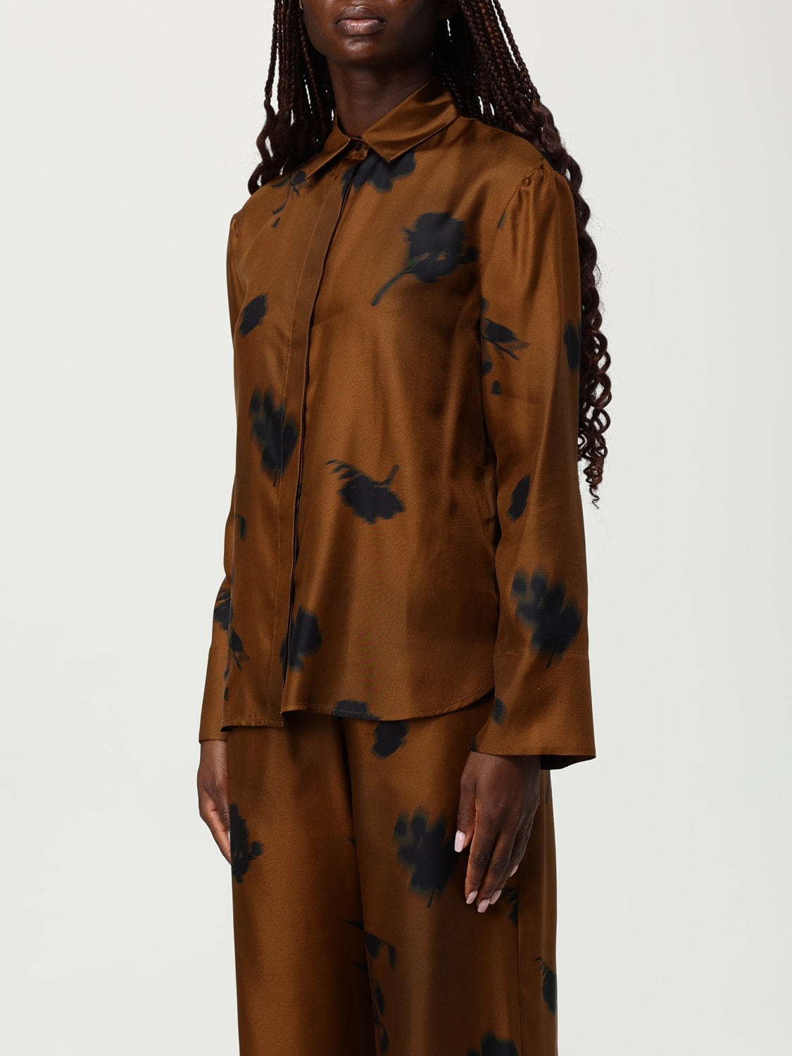 MAX MARA LEISURE HEMDBLUSE: Hemdbluse damen Max Mara Leisure, Tabak - Img 4