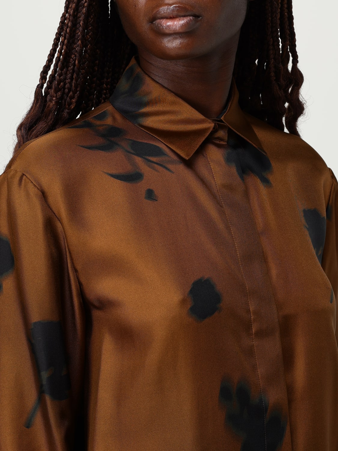 MAX MARA LEISURE HEMDBLUSE: Hemdbluse damen Max Mara Leisure, Tabak - Img 5