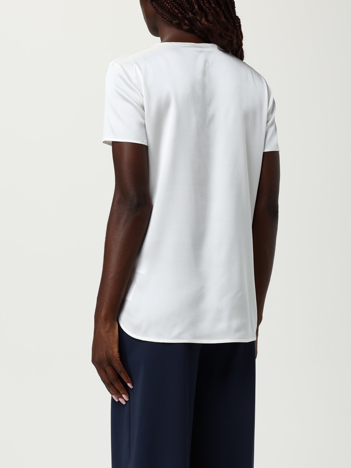 MAX MARA LEISURE TOP: Blusa Max Mara Leisure in seta , Bianco - Img 3