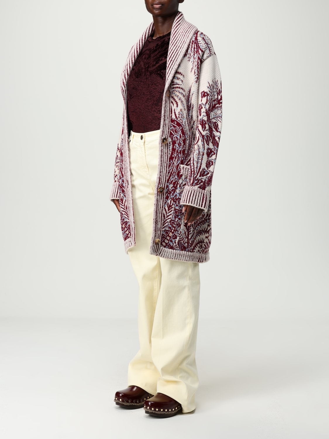 ETRO SWEATER: Cardigan woman Etro, Yellow Cream - Img 4