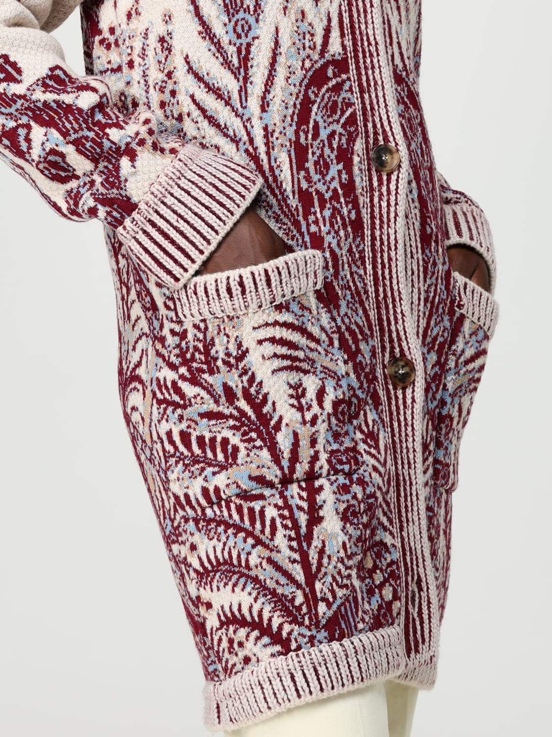 ETRO SWEATER: Cardigan woman Etro, Yellow Cream - Img 5