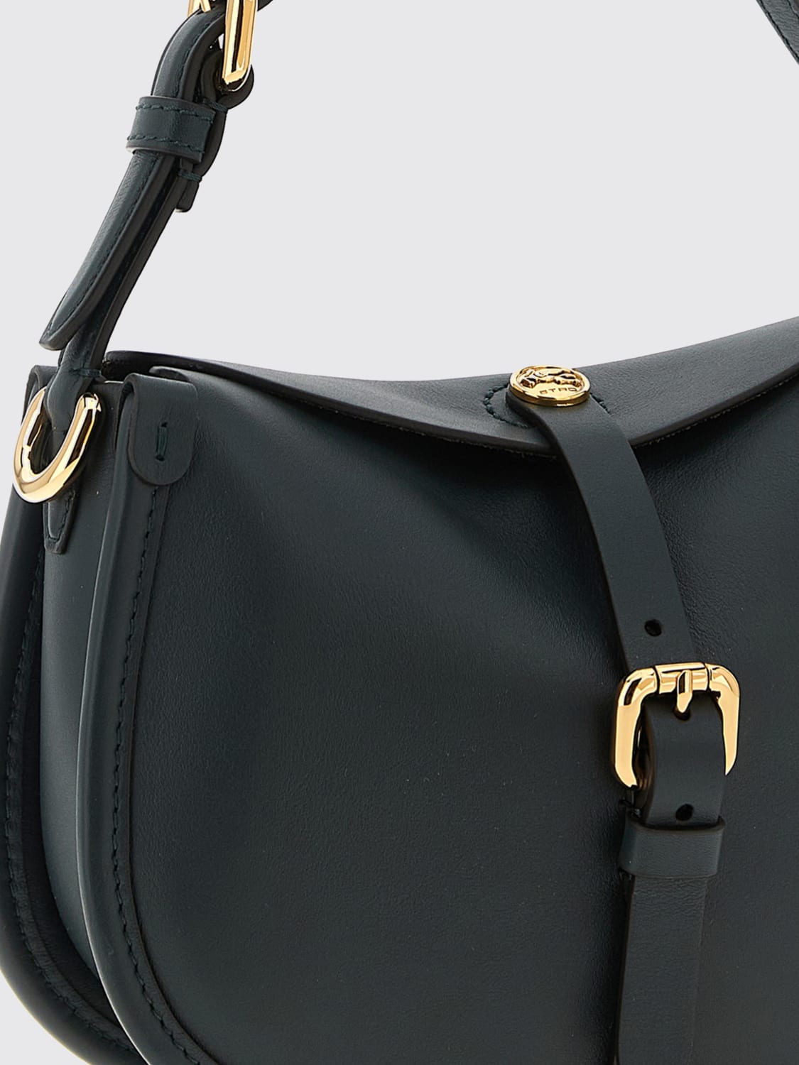 ETRO BORSA MINI: Borsa Pony Small Etro in pelle , Verde - Img 3