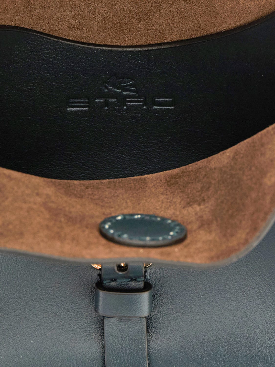 ETRO BORSA MINI: Borsa Pony Small Etro in pelle , Verde - Img 4