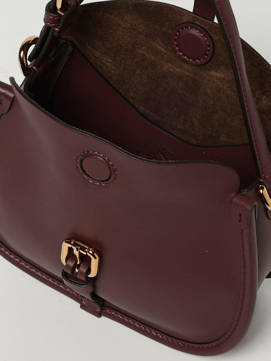 ETRO BORSA MINI: Borsa Pony Small Etro in pelle , Bordeaux - Img 5