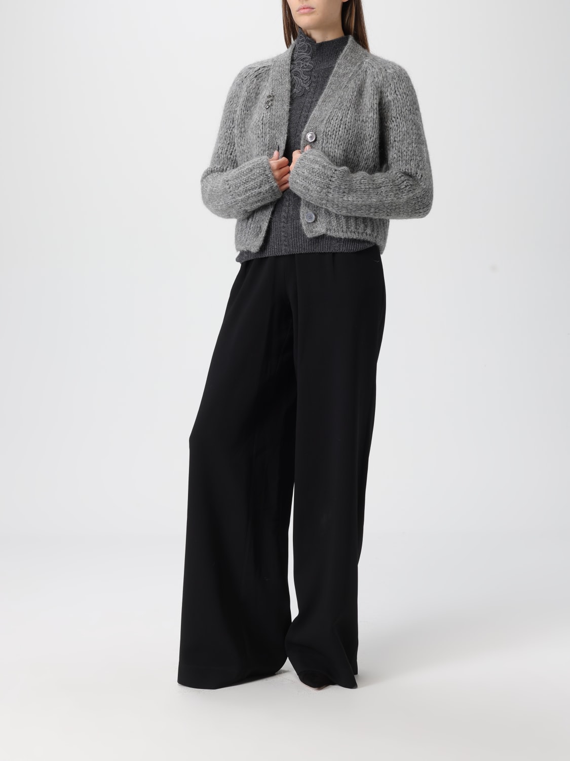ERMANNO SCERVINO PANTS: Pants woman Ermanno Scervino, Black - Img 2