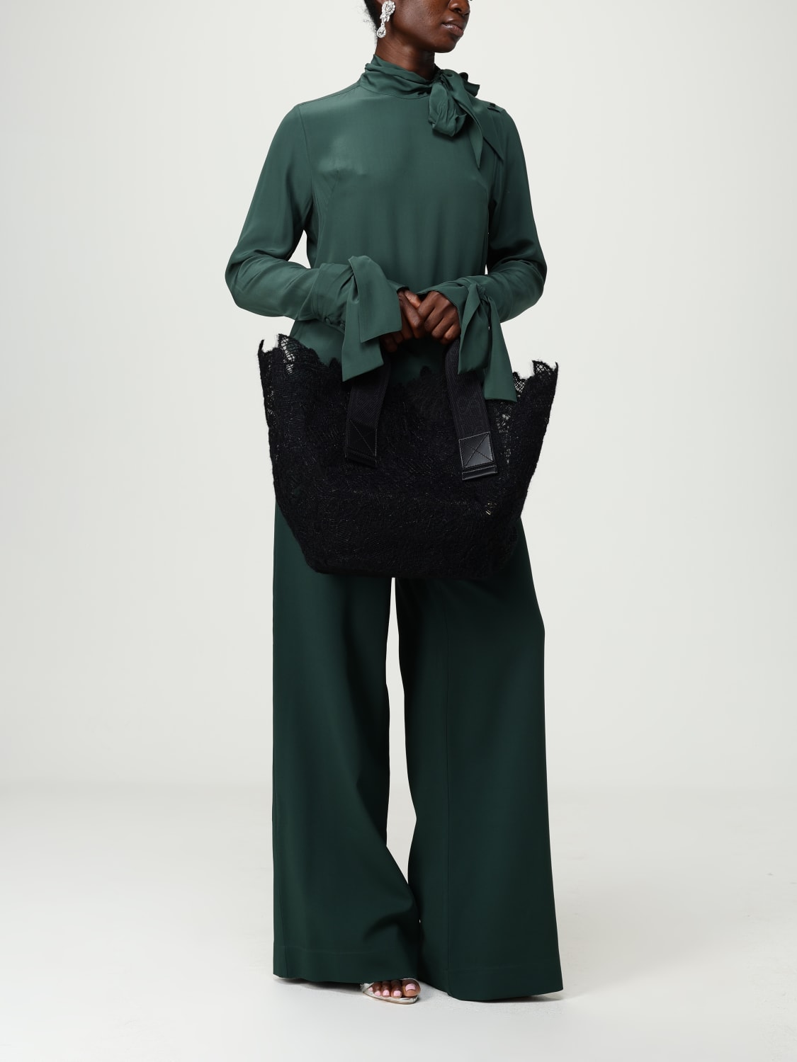 ERMANNO SCERVINO PANTALON: Pantalon femme Ermanno Scervino, Vert - Img 2