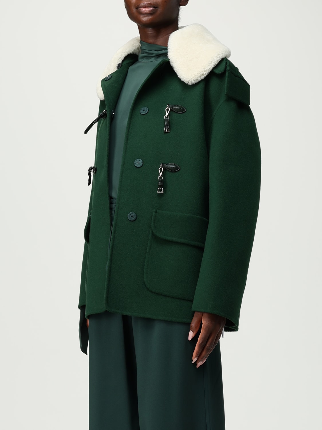 ERMANNO SCERVINO COAT: Coat woman Ermanno Scervino, Green - Img 4