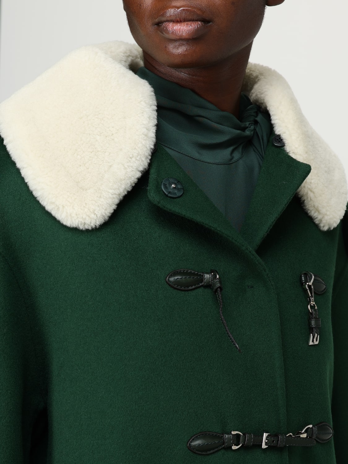 ERMANNO SCERVINO COAT: Coat woman Ermanno Scervino, Green - Img 5