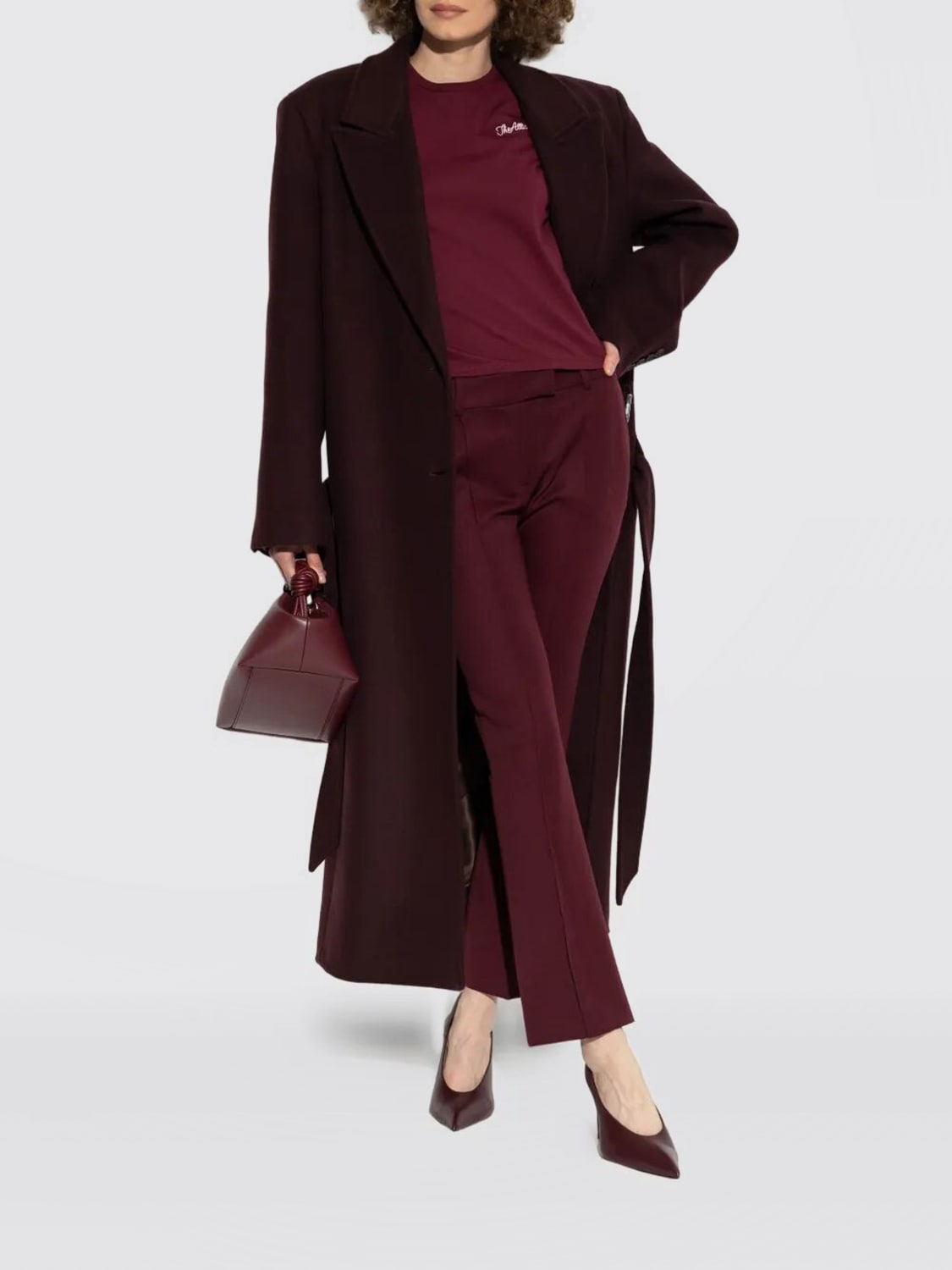 THE ATTICO COAT: Coat woman The Attico, Burgundy - Img 2