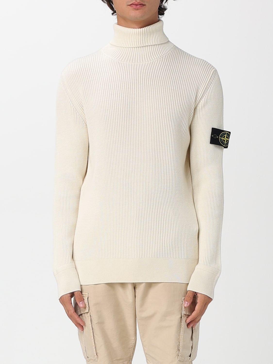 STONE ISLAND SWEATER: Sweater men Stone Island, White - Img 1