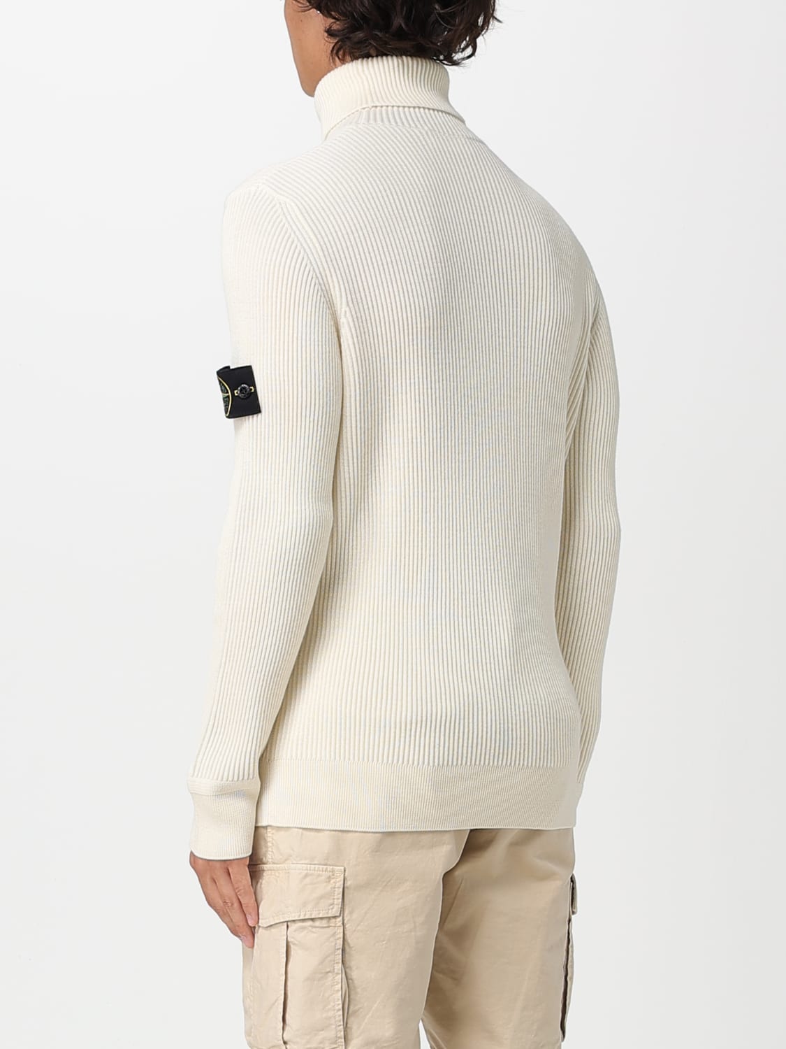 STONE ISLAND SWEATER: Sweater men Stone Island, White - Img 3