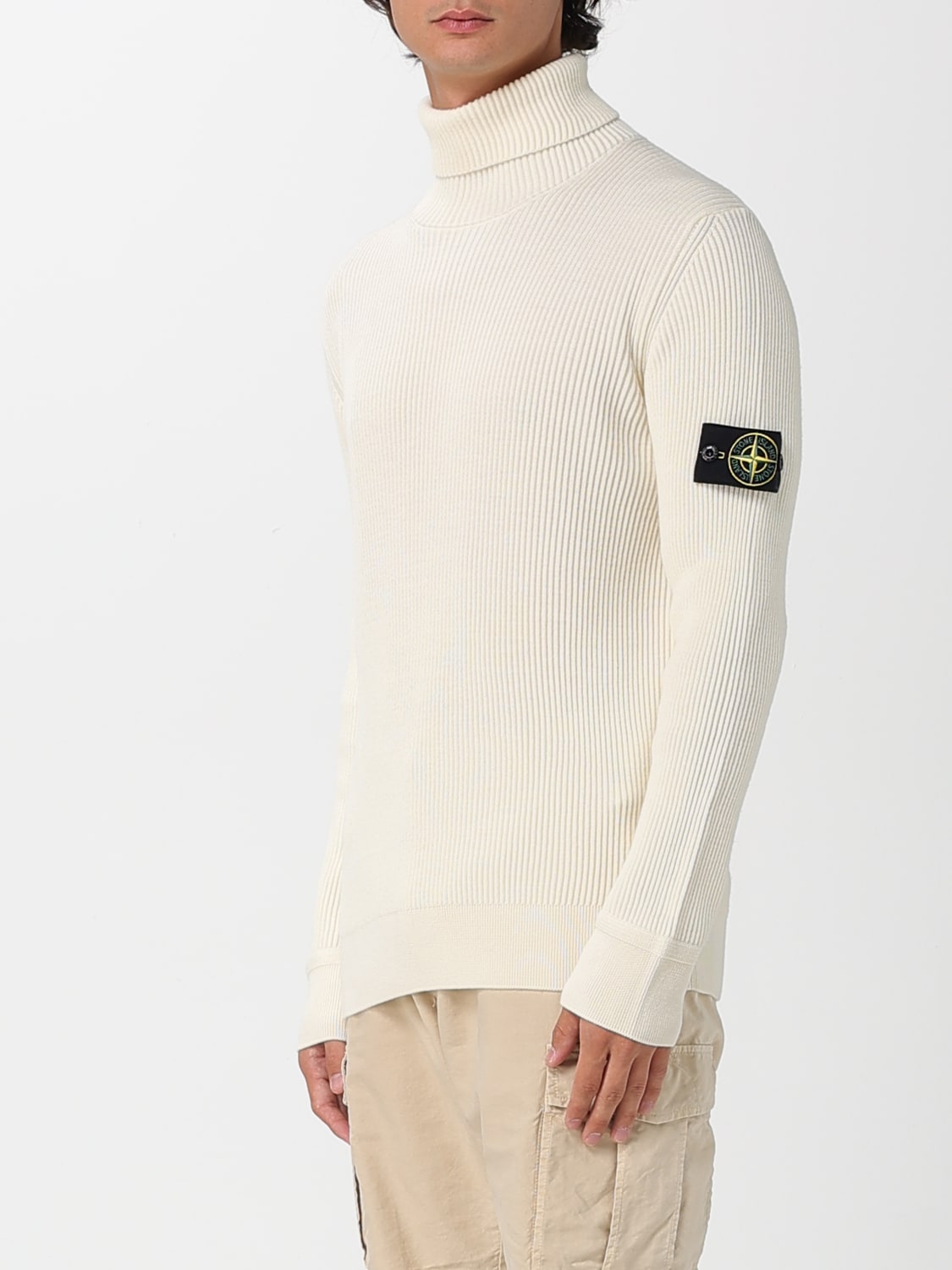 STONE ISLAND SWEATER: Sweater men Stone Island, White - Img 4
